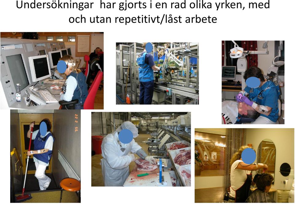 olika yrken, med och