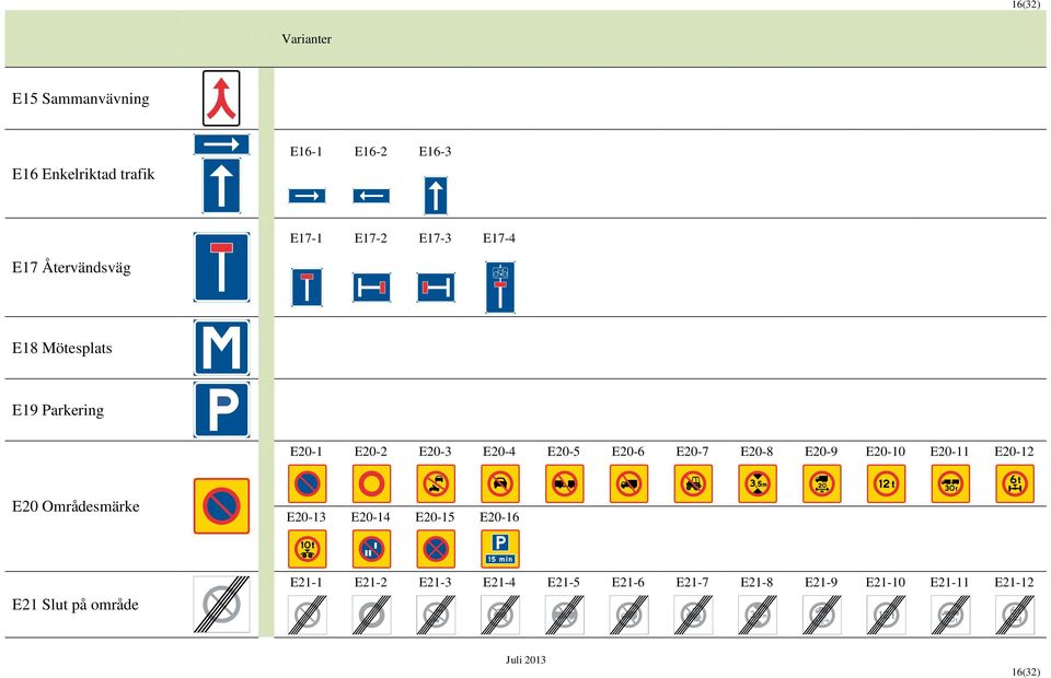 E20-7 E20-8 E20-9 E20-10 E20-11 E20-12 E20 Områdesmärke E20-13 E20-14 E20-15 E20-16 E21