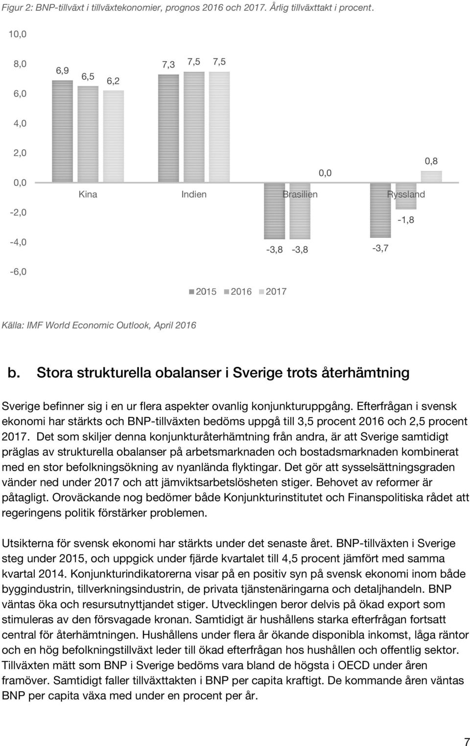 Stora strukturella obalanser i Sverige trots återhämtning Sverige befinner sig i en ur flera aspekter ovanlig konjunkturuppgång.