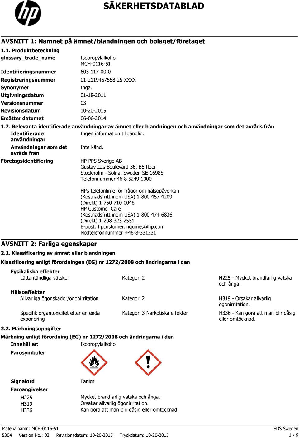 11 Versionsnummer 03 Revisionsdatum 10-20