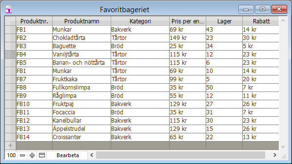 Kapitel 2 Använda databaser 25 Formulärvisning Ledtexter Aktuell post