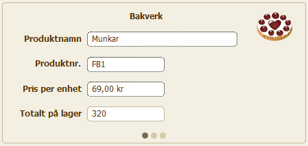 Kapitel 3 Skapa databaser 86 1 Skapa en glidkontroll genom att välja Sätt in > Glidkontroll eller klicka på verktyget Glidkontroll i layoutläget.