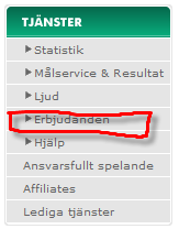 Därefter väljer du aktuella erbjudanden. Här kommer du att hitta olika erbjudanden att spela på hästar varje dag. Välj först och främst Feature Race (utvalda lopp).