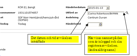 Under rubriken Uppföljning välj Ansvarig. OBS ansvarig är alltid en enhetschef/chef. Borås stads utförare Välj din chefs namn om det är er organisation som har orsakat avvikelsen.