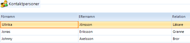 Kontaktpersoner Lägg in ett register på kontaktpersoner för din huvudman. Dessa kontaktpersoner ligger kvar i alla redovisningsperioder.