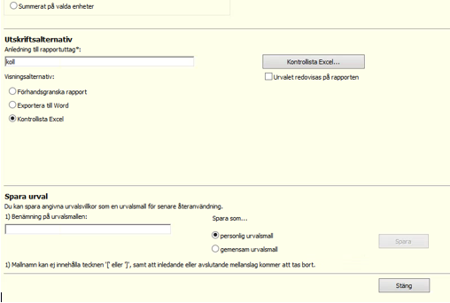 En excel fil kommer att visas, där kan olika