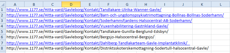 Befintliga enheter som redan visas på 1177.se uppdateras med information från HSA ett par minuter efter det att en förändring sker i HSA.