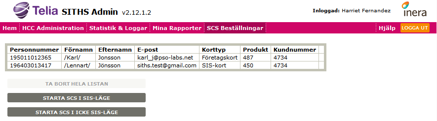 SITHS Admin Handbok 28 8 Kortbeställning via SCS 8.1 Allmänt om kortbeställning När certifikatbegäran är slutförd kan du gå vidare med kortbeställning i SIS Capture Station (SCS).