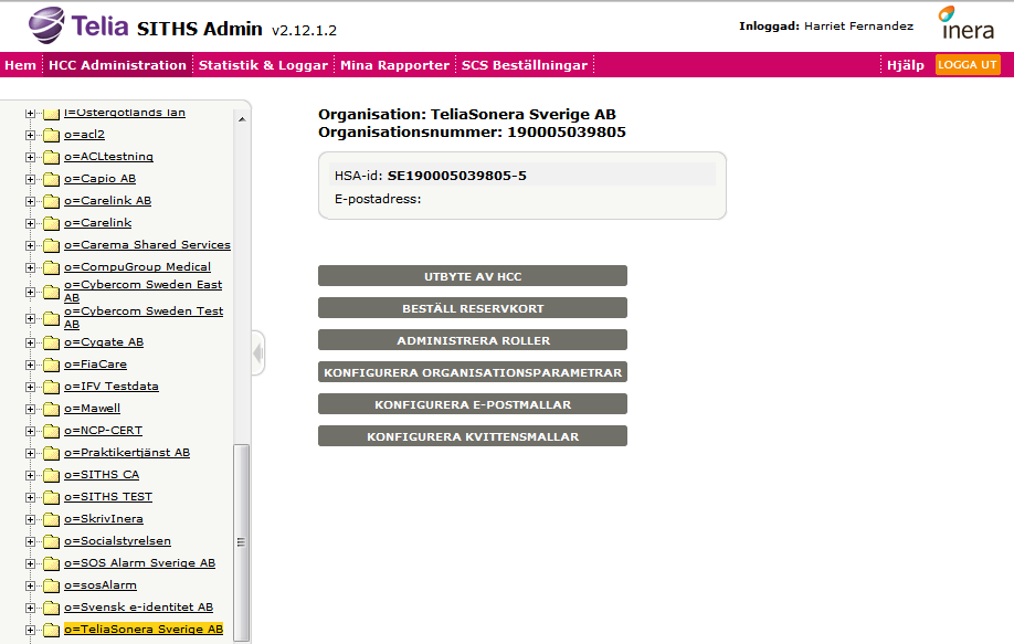 SITHS Admin Handbok 30 9 Administrera Organisation 9.