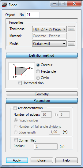 Detta beror på att bjälklaget i Robot under Object properties Model är inställt som Curtain wall.