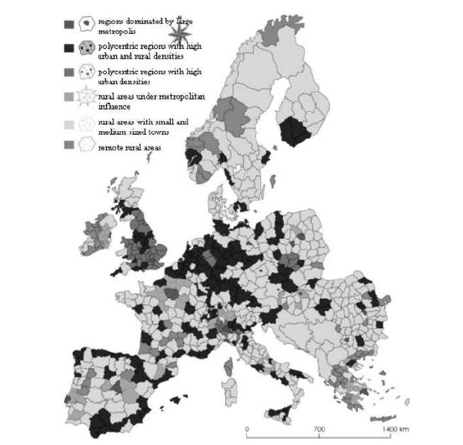 Skåne i Europa Regional types of