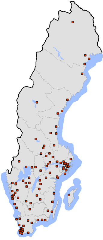 Fördelning av landets tätorter 50 000 100