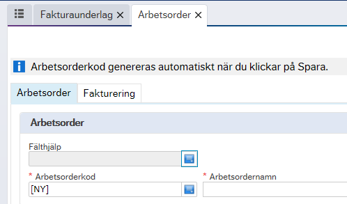 Arbetsorder All hantering av arbetsordrar sker på webben.