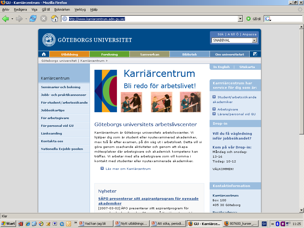 Karriärcentrum -