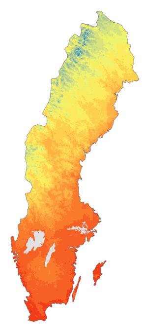 Länsvisa klimatanalyser Geodatabas med temperatur, nederbörd och ca 20 klimatindex Geodatabas med