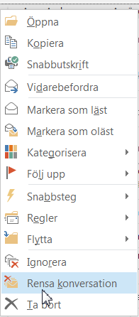 Organisera Inkorgen - Konversationer Konversationer I Outlook kan du gruppera e-posten efter konversationer Alla mail från en viss konversation visas oavsett i vilken mapp de finns.