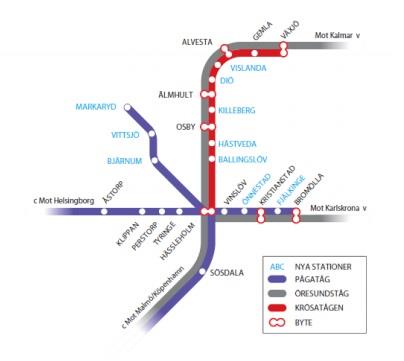 Infrastrukturinvestering: Pågatåg nordost - Fjälkinge och Önnestad (Kristianstad kommun)