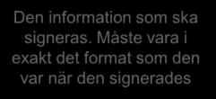 Webtjänst skickatidredovisning Tjänsteanropet innehåller 5 delar. De 4 nedersta erhålls vid anrop till signeringstjänsten mot BankID.