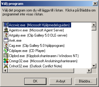 Genomsökning vid åtkomst Vissa processer definieras som högriskprocesser som standard. 4 Om du vill lägga till nya processer i listan klickar du på Lägg till. Figur 6-15.