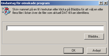 Egenskaper för identifiering 3 Under Identifieringar från DAT-filer väljer du de programkategorier som du vill identifiera. 4 Klicka på Verkställ för att spara inställningarna.