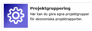 3. Gruppera aktiviteter För att kunna följa en grupp av aktiviteter i helhet och delar finns möjligheten att skapa aktivitetsgrupper.