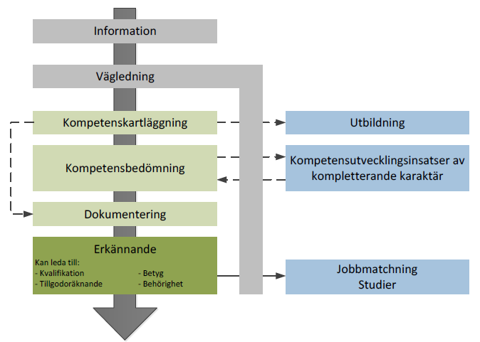 Figur 1 Processbeskrivning av validering från ett individperspektiv 7 2.