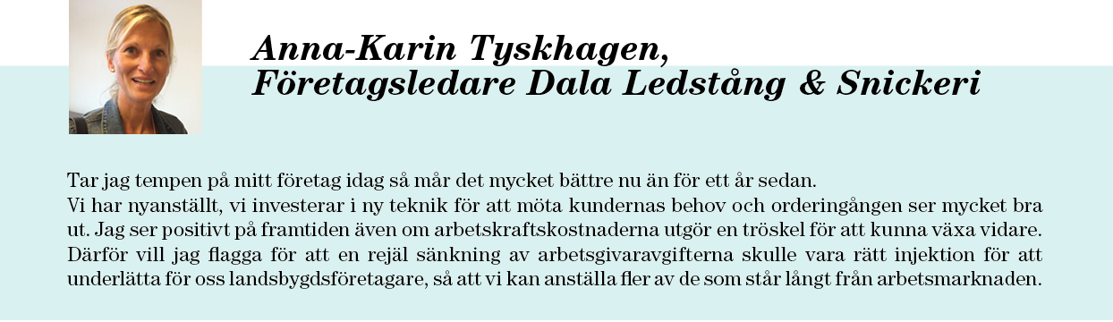 Figur 6 Orderutveckling (nettotal) i Dalarnas län och riket 1995-2016 Den goda utvecklingen av orderingången beror alltså på ökad orderingång i både industri- och tjänsteföretagen.