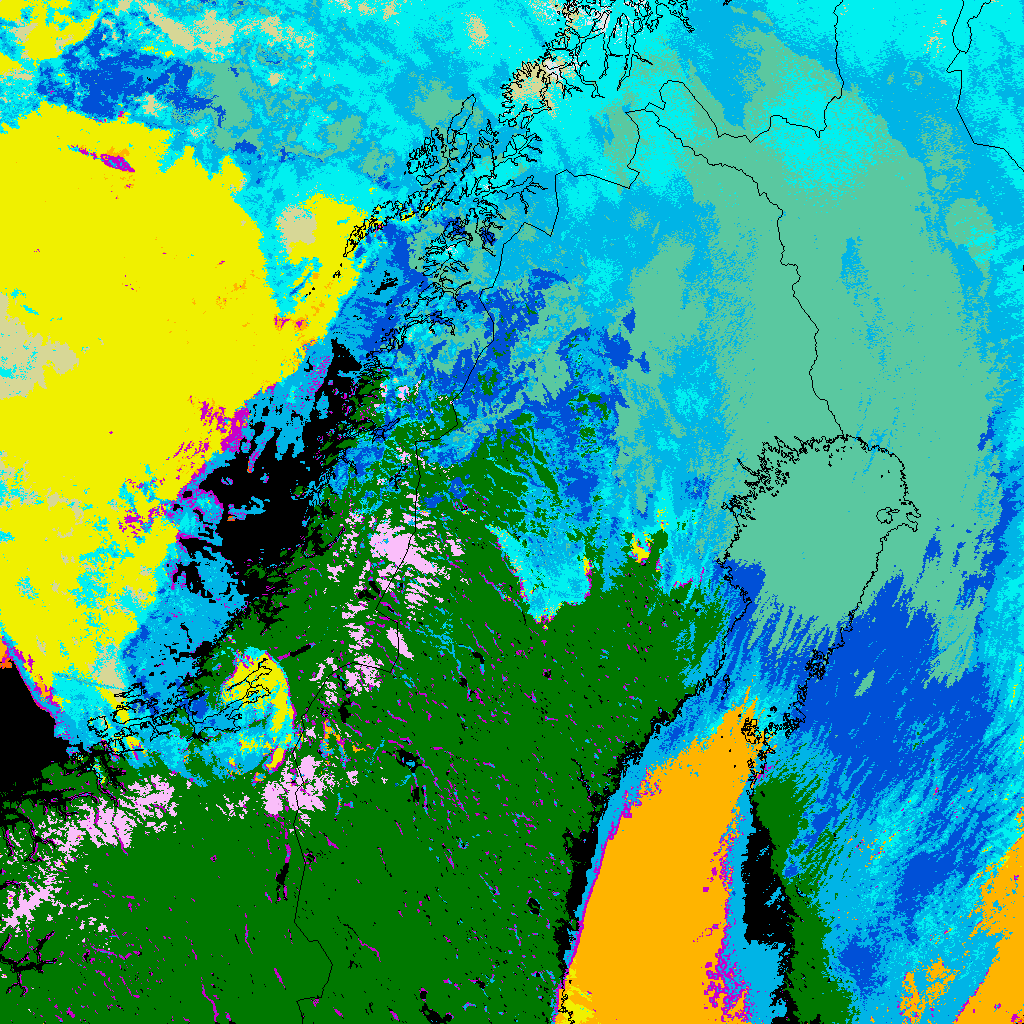 Meteorologi Samma produkter/parametrar från både polära och geostationära satelliter: