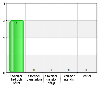 Jag är nöjd med kvaliteten på modersmåls-undervisningen Stämmer helt och hållet 3 100 Stämmer