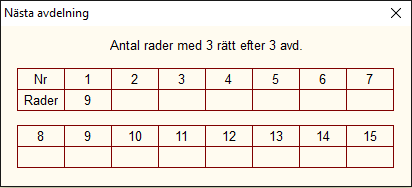 Rätta systemet När det är dags att rätta systemet hämtar man in det till programmet med knappen Hämta system. Klicka sedan på Rätta. Markera vinnarna med musklick i rätt ruta.