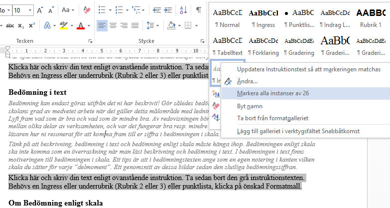 Uppdatering av datum i sidfoten 4 I Windows: Datum uppdateras automatiskt till dagens datum vid utskrift eller förhandsgranskning.