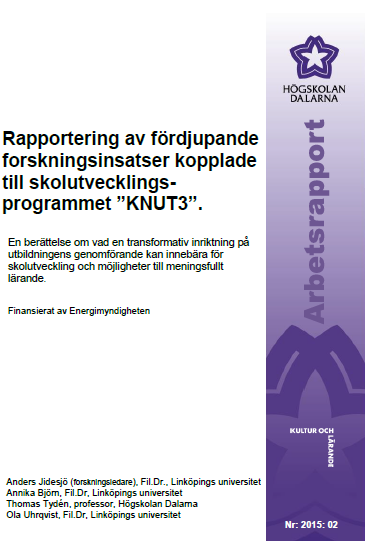 6(8) Följeforskning De forskningsinsatser som följde KNUT-projektet har fortsatt även under Kunskapslänkens projekttid med fördjupade studier och med uppdraget att sprida forskningsresultaten via