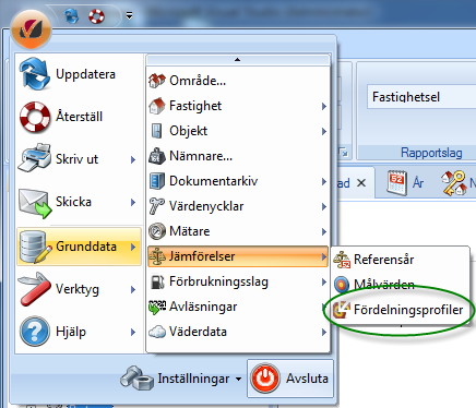 Lika delar Klimat Detta val innebär att varje månad får 1/12 av målförbrukningen. Fördelning sker utifrån graddagar.