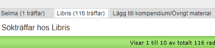 Skapa/Lägg till artikel Artiklar som redan finns inlagda i Selma och Libris kan sökas fram och läggas till enligt avsnittet Lägg till bok/tidskrift ovan.