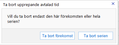 Ta bort bokningar Ta bort bokningar Radera en enstaka bokning Det finns många olika sätt att radera bokningar. Markera bokningen genom att klicka på den.