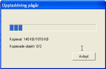 Ladda upp filer och mappar till dokumentarkivet Uppladdning av filer och mappar kan göras på följande sätt; genom att dra och släppa filer genom att använda verktygsfältet.