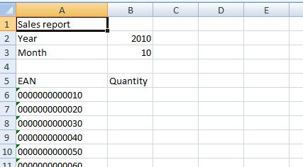 4.1 Excel-uppladdning För att underlätta er rapportering ger vi er möjligheten att mata in försäljningen i en Excelfil istället för att mata in försäljningen direkt i rapporteringsrutan.