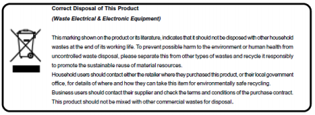 Fel i enheten orsakade av att instruktionerna i denna manual ej följts korrekt, täcks ej av produktgarantin.