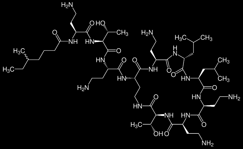 Kolistin Kolistin (polymyxin E) är ett polypeptid-antibiotikum under många år bara använts för inhalation (CF-patienter) men pga av ökande