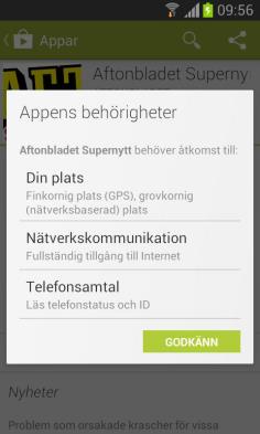 8. Klart! Appen Supernytt har nu installerats och finns sist i Startmenyn. (Man kan ändra appens plats i Startmenyn, se Bruksanvisning Handi 5.) 5.