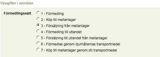 16 (30) Om inga svin har dött under perioden, kryssa för Inga döda djur. Djurgrupp och dödsorsak samt bortskaffningssätt finns på rullgardinsmenyn.