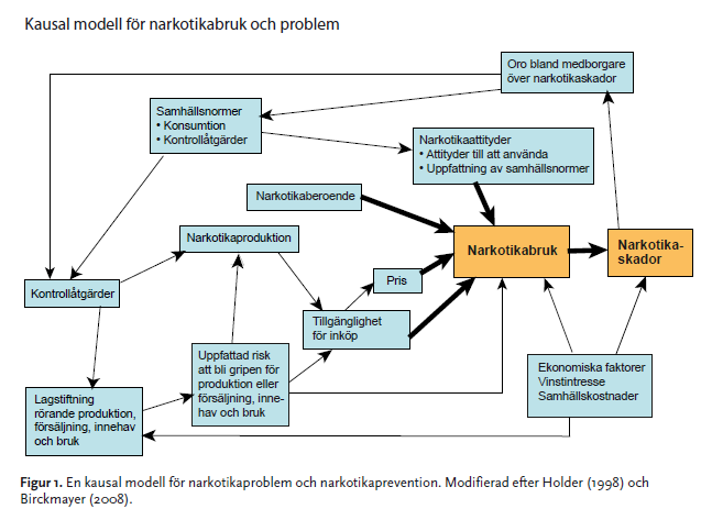 5 huvud faktorer för narkotikabrukets omfattning: pris,