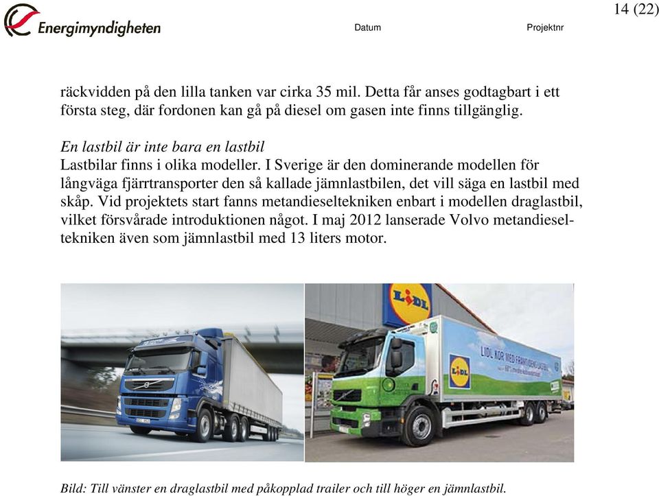 I Sverige är den dominerande modellen för långväga fjärrtransporter den så kallade jämnlastbilen, det vill säga en lastbil med skåp.