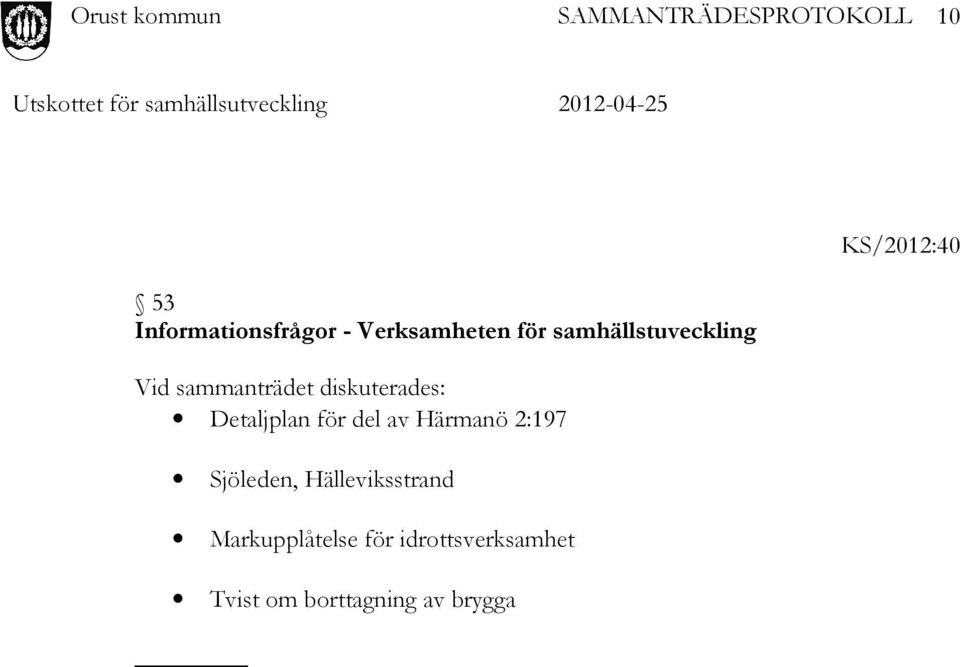 Detaljplan för del av Härmanö 2:197 Sjöleden,