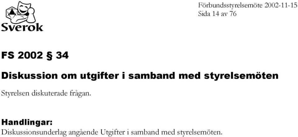 Styrelsen diskuterade frågan.