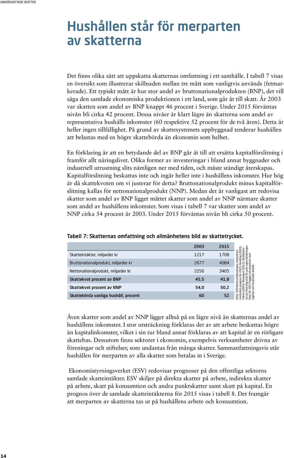 Ett typiskt mått är hur stor andel av bruttonationalprodukten (BNP), det vill säga den samlade ekonomiska produktionen i ett land, som går åt till skatt.