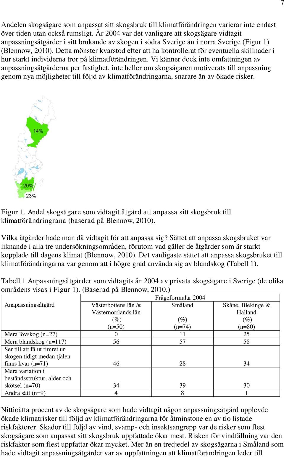 Detta mönster kvarstod efter att ha kontrollerat för eventuella skillnader i hur starkt individerna tror på klimatförändringen.