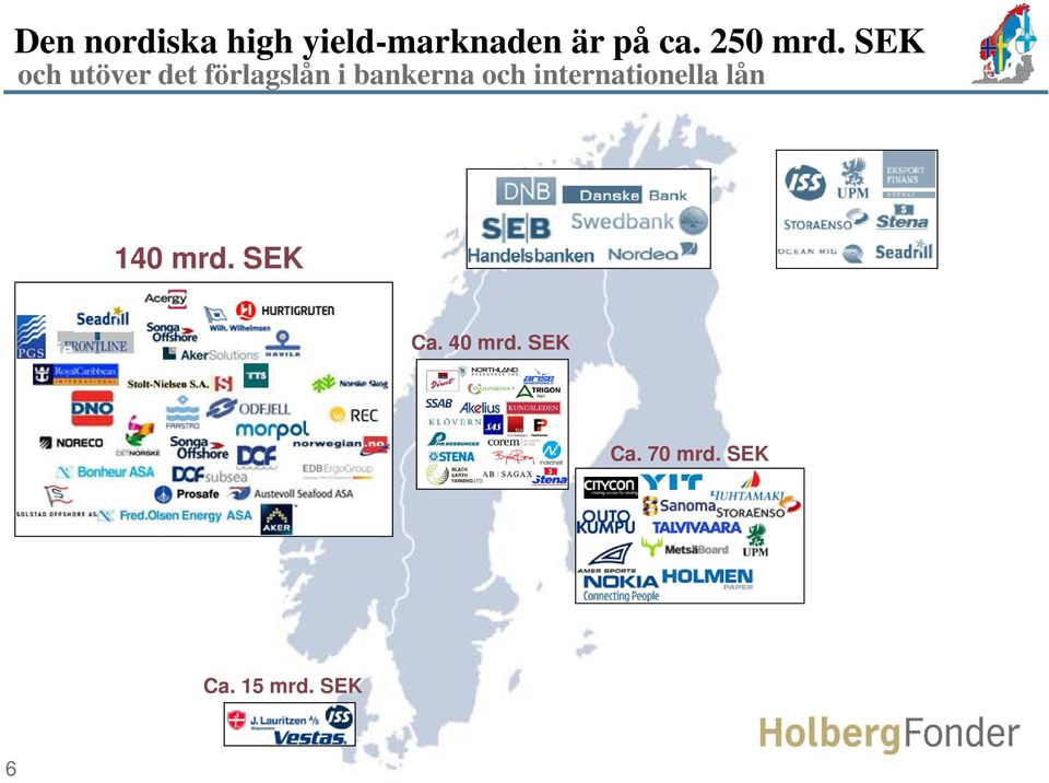 SEK och utöver det förlagslån i bankerna och