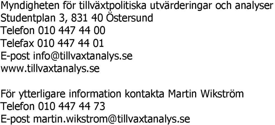 info@tillvaxtanalys.