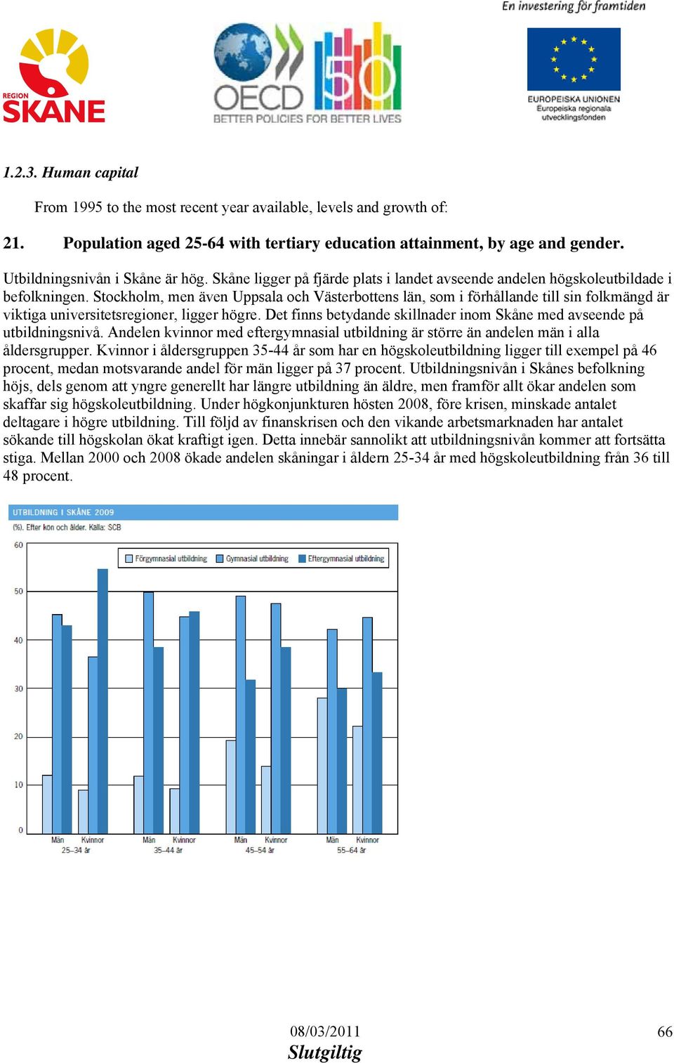 Stockholm, men även Uppsala och Västerbottens län, som i förhållande till sin folkmängd är viktiga universitetsregioner, ligger högre.